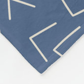 Couverture Polaire Flèches bleues et blanches modernes (Coin)