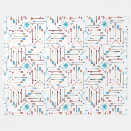 Couverture Polaire Flèches Boho et Sun V11 ID748 (Devant (Horizontal))