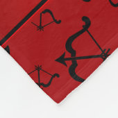 Couverture Polaire Flèches d'arcs rouges de nom personnalisé (Coin)