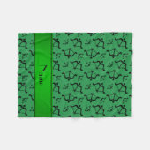 Couverture Polaire Flèches d'arcs verts de nom personnalisé (Devant (Horizontal))