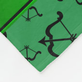 Couverture Polaire Flèches d'arcs verts de nom personnalisé (Coin)