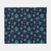 Couverture Polaire Flèches de neige bleues et argentées (Devant (Horizontal))