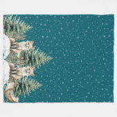 Couverture Polaire Flèches de neige de l'arbre de Noël Fox (Devant (Horizontal))