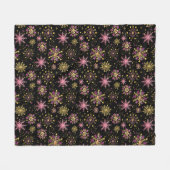 Couverture Polaire Flèches de neige en or et en noir (Devant (Horizontal))