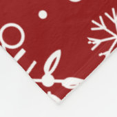 Couverture Polaire Flèches de Noël rouges et blanches de Bourgogne (Coin)