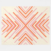 Couverture Polaire Flèches en rose, orange et crème (Devant (Horizontal))