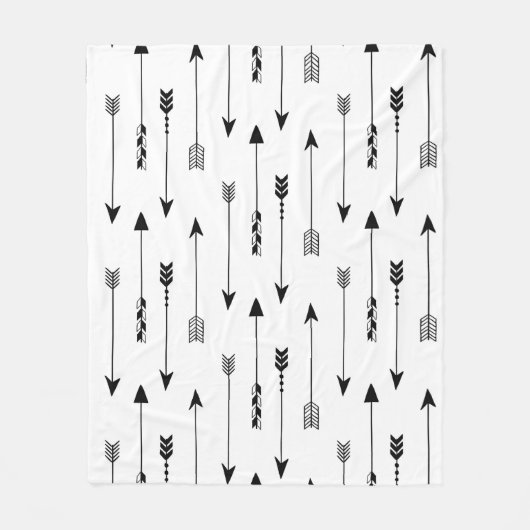 Couverture Polaire Flèches tribales sur arrière - plan blanc. Moteur (Devant)