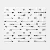 Couverture Polaire Flèches tribales sur arrière - plan blanc. Moteur (Devant (Horizontal))