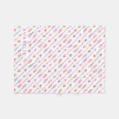 Couverture Polaire Flèches violettes rose orange (Devant (Horizontal))