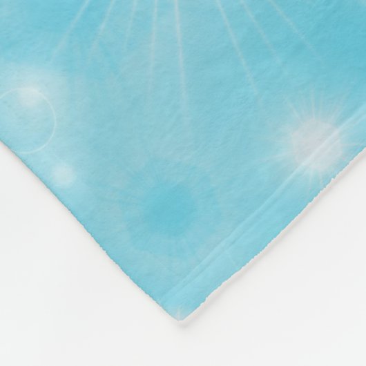 Couverture Polaire Fléchettes de neige blanches simples sur Blue Cute (Coin)