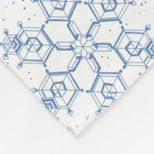 Couverture Polaire Fléchettes de neige grises sur blanc (Coin)