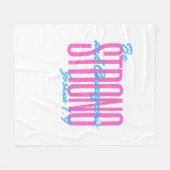 Couverture Polaire Fleece Blanche Bible Verse Joshua 1:9 (Devant (Horizontal))