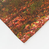 Couverture Polaire Fleece Blanche Forêt d'automne Gold Rays (Coin)
