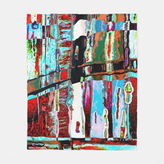 Couverture Polaire Fleece Blanket Collapse Reflection Abstract Design (Devant)