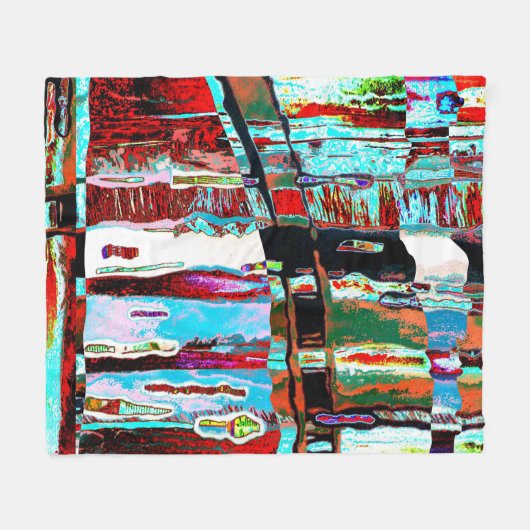 Couverture Polaire Fleece Blanket Collapse Reflection Abstract Design (Devant (Horizontal))