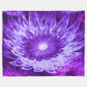 Couverture Polaire Fleece Blanket Fleurs d'Imaginaire violet (Devant (Horizontal))