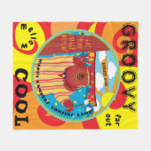 Couverture Polaire Fleece Blanket Happy Campe Super Ours Personnalise (Devant (Horizontal))