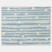 Couverture Polaire Fleece Blanket (Large 60" x 80") – Whimsy Faces (Devant (Horizontal))