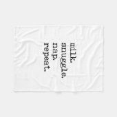 Couverture Polaire Fleece Blanket - Milk, Snuggle, Nap, Repeat (Devant (Horizontal))