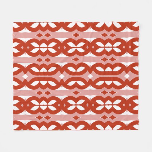 Couverture Polaire Fleece Blanket, un design de tissu rouge classique (Devant (Horizontal))