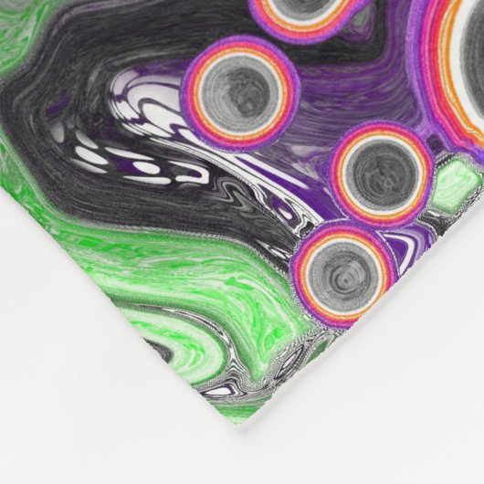 Couverture Polaire Fleece d'Art Abstrait en marbre (Coin)