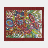 Couverture Polaire Fleece florale multicolore (Devant (Horizontal))