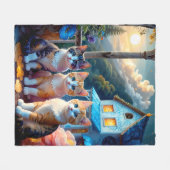 Couverture Polaire Fleece Kittens to cuddle Cuddle With Blanket (Devant (Horizontal))