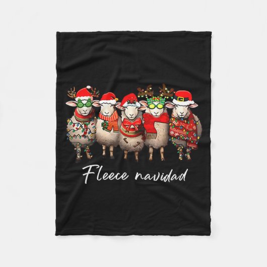 Couverture Polaire Fleece Navidad Christmas Spanish Sheep Santa Sheep (Devant)