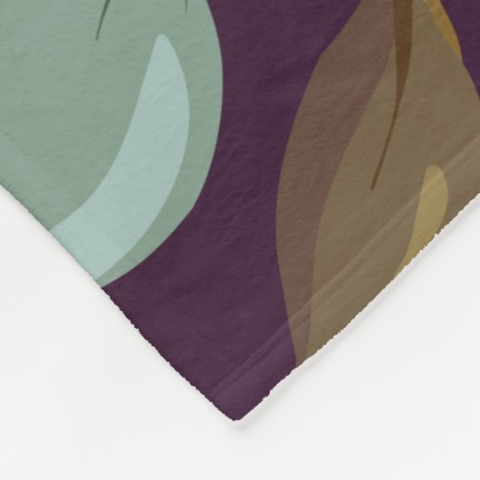 Couverture Polaire Fleece personnalisée Jeter Plum violet Rose Gold G (Coin)