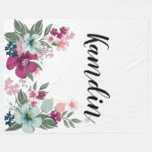 Couverture Polaire Fleece personnalisée Lancer la fleur tropicale sur (Devant (Horizontal))