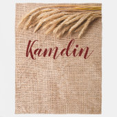 Couverture Polaire Fleece personnalisée Lancer le blé sur Burlap Sack (Devant)
