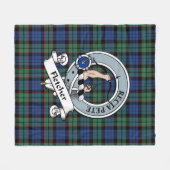 Couverture Polaire Fletcher Ancien Clan Badge Tartan Plaid (Devant (Horizontal))