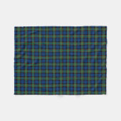 Couverture Polaire Fletcher Clan Bright Blue et Green Tartan (Devant (Horizontal))