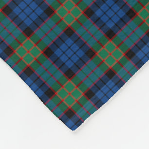Couverture Polaire Fletcher Clan Bright Blue et Green Tartan