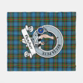 Couverture Polaire Fletcher de Dunan Clan Badge Tartan Plaid (Devant (Horizontal))
