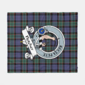 Couverture Polaire Fletcher Moderne Clan Badge Tartan Plaid (Devant (Horizontal))