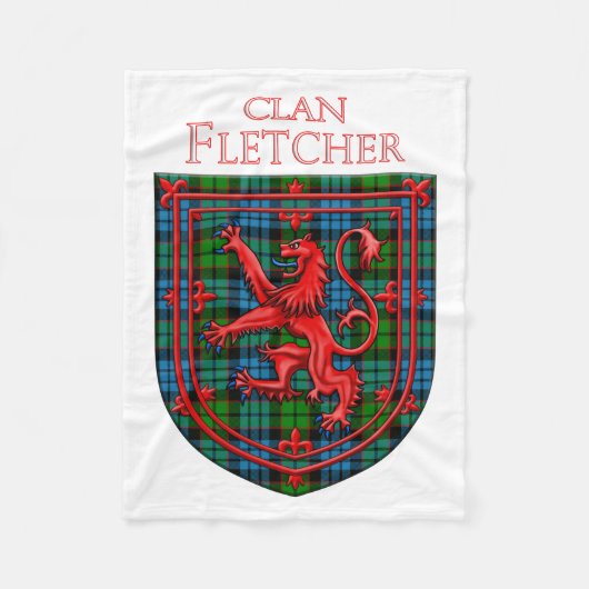 Couverture Polaire Fletcher Tartan Scottish Plaid Lion Rampant (Devant)