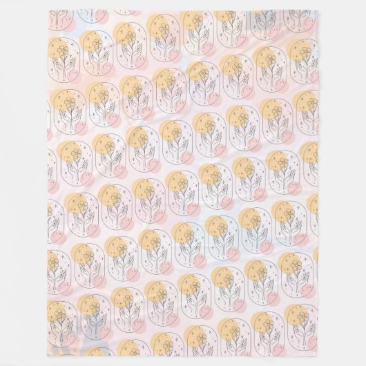 Couverture Polaire Fleur (Devant)