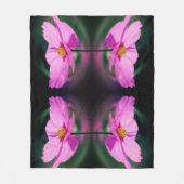 Couverture Polaire Fleur abstraite de Cosmos rose    (Devant)