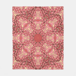 Couverture Polaire Fleur Abstraite Ethnique, Mandalas Sans Seamless.
