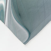 Couverture Polaire Fleur Abstraite Fractale Moderne Avec Bleu (Coin)