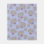 Couverture Polaire Fleur Alien Rose Et Vert Méduse (Devant)