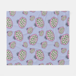 Couverture Polaire Fleur Alien Rose Et Vert Méduse