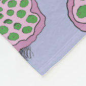 Couverture Polaire Fleur Alien Rose Et Vert Méduse (Coin)