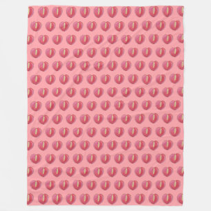 Couverture Polaire Fleur Anthurium rouge Motif sans couture sur