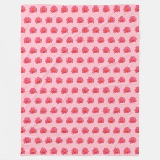 Couverture Polaire Fleur Aptenia rose Motif sans couture sur (Devant)