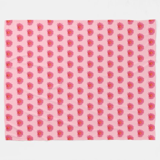 Couverture Polaire Fleur Aptenia rose Motif sans couture sur (Devant (Horizontal))