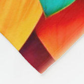 Couverture Polaire Fleur arc-en-ciel Abstraite (Coin)