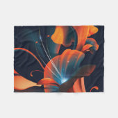 Couverture Polaire Fleur artistique Abstraite (Devant (Horizontal))