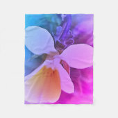 Couverture Polaire Fleur blanche jaune (Devant)